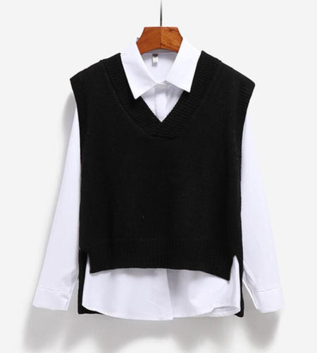 Women Sweater Vest Autumn V-neck Knit Pullover Simple Sweet All-match Jumper Casual Korean Sleeveless Vintage Vest  New