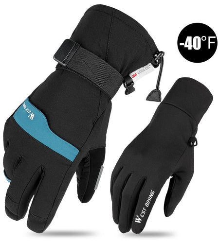 2 Pairs Suit Ski Gloves Winter Super Warm 3M Thinsulate Snowmobile Touch Screen Motorcycle Cycling Sports Gloves