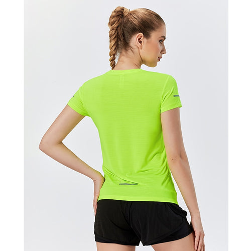 Load image into Gallery viewer, Gym Women&#39;s Sport Shirts Quick Dry Running T-shirt Sleeve Fitness Clothes Tees Gym Yoga Women Running Set Workout Clothes
