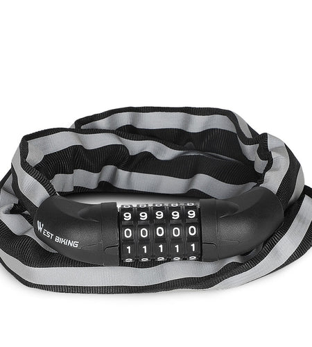 Bicycle Chain Lock 5 Password Digital Bike Lock Security Anti-Theft Motorcycle Cycling MTB Road Bike Accessories