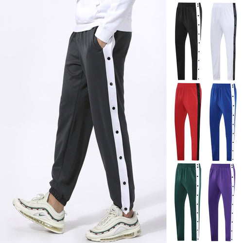 Load image into Gallery viewer, High Quality Men Running Sport Pants Outdoor Fitness Sweatpants with Zipper Pocket Basketball Football Jogging Trousers Black
