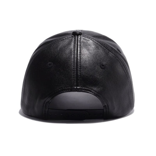 Load image into Gallery viewer, PU Leather Black Baseball Cap Men Women Solid Fashion Snapback Hat Hip Hop Caps Bone Casquette Trucker Cap Size 55-60

