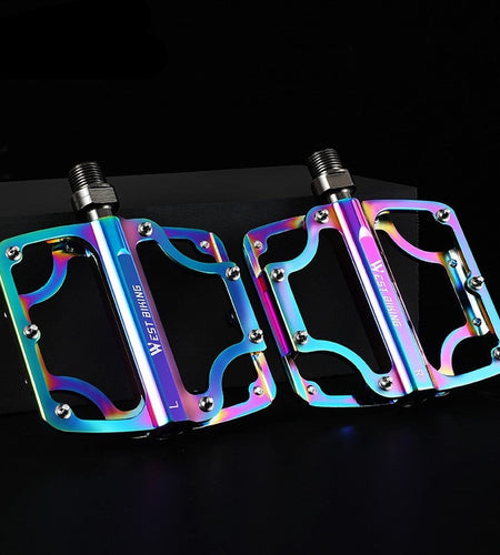 Colorful Bicycle Pedals 3 Bearings CNC Ultralight MTB Road Bike Part Anti-slip Flat BMX Pedals Cycling Accessories