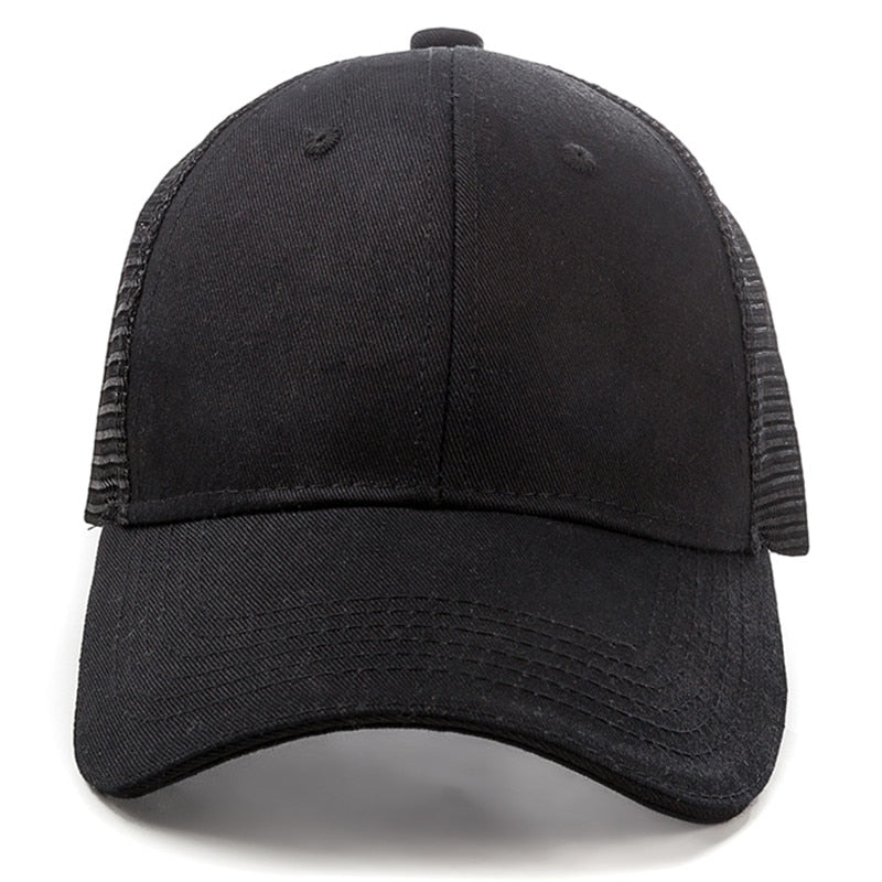 Unisex Mesh Cap Casual Plain Cotton Mesh Baseball Cap Adjustable Summer Cool Hats For Women Men Hip Hop Trucker Hat Dropshipping