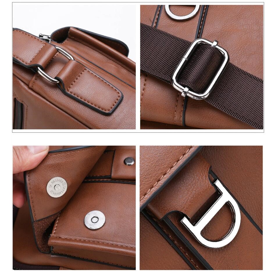 High Quality Leather Crossbody Bags For Men Shoulder Messenger Bag Business Casual Fashion Tote Bags