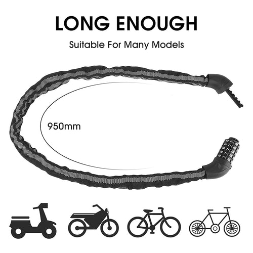 Load image into Gallery viewer, Password Bicycle Lock MTB Road Bike Safety Anti-theft Chain Lock Outdoor Cycling  Accessories Motorbike Scooter Lock
