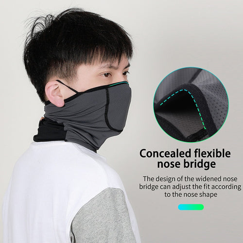 Load image into Gallery viewer, Summer Cycling Face Cover Ice Silk Bike Headwear With Activated Carbon Filter PM 2.5 Anti-Pollution Sports Scarf
