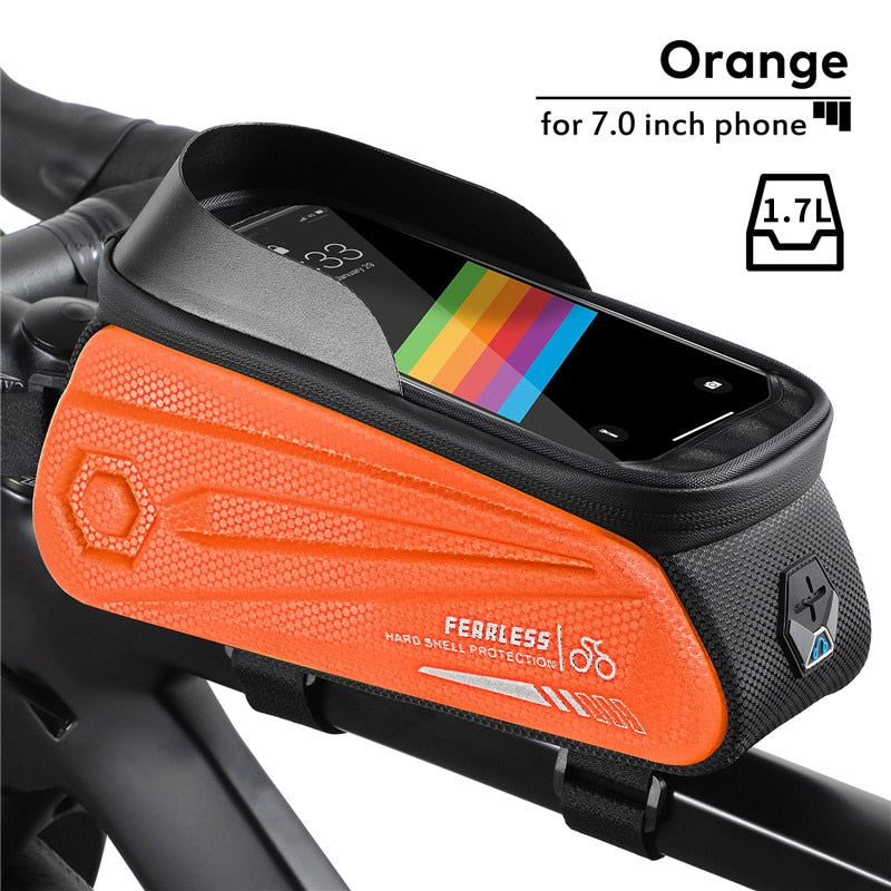 Waterproof Bicycle Bag 7.0 Inch Sensitive Touch Screen Phone Bag MTB Road Bike Front Frame Bag Cycling Accessories