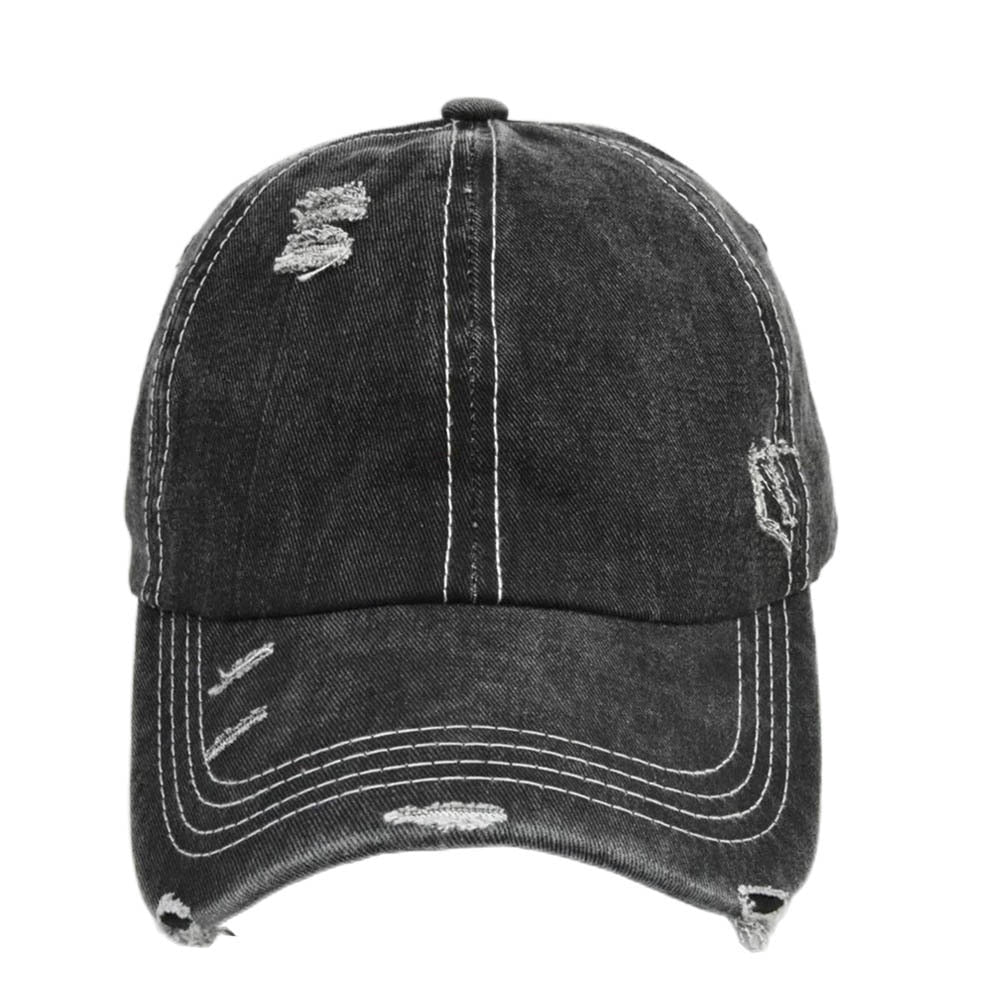 Solid Vintage Denim Holes Baseball Cap For Women Cotton Men's Trucker Caps Adjustable Hip Hip Cap Snapback Dad Hat