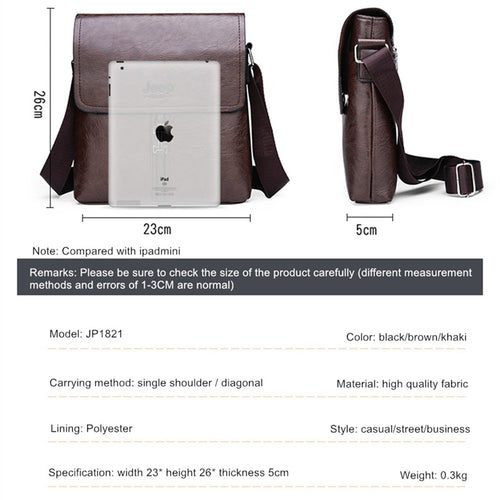 Load image into Gallery viewer, Men&#39;s Shoulder Bag Fashion Trend PU High-Quality Fabric Waterproof And Scratch-Resistant Material Messenger Bag
