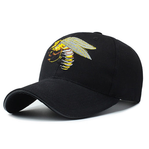 Load image into Gallery viewer, Fashion Bee 3D Embroidery Women Men Baseball Caps Female Male Sport Visors Snapback Hat Black Cool Sun Cap Hat For Women Men

