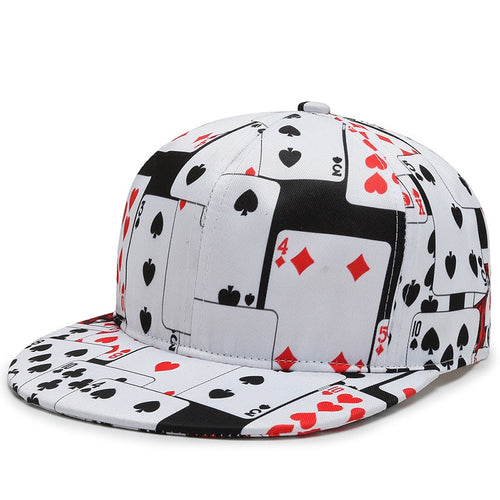 Load image into Gallery viewer, Poker Letters print Baseball Caps for men women cotton Casual sport Snapback cap hat fashion Hip Hop Caps
