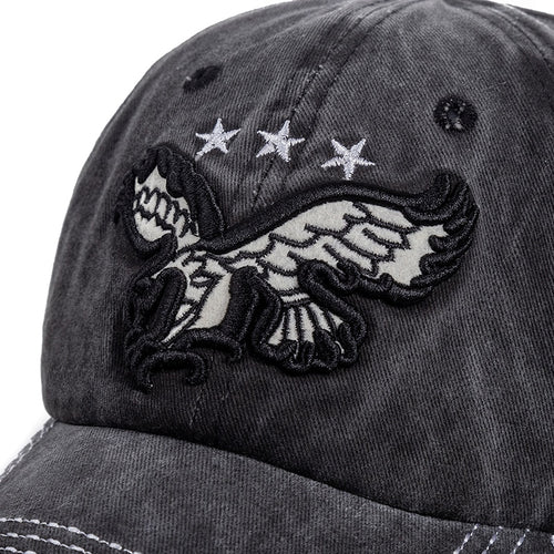 Load image into Gallery viewer, Unisex Washed Cotton Retro Cap 3D Eagle Embroidery Baseball Cap Men And Women Summer Hats
