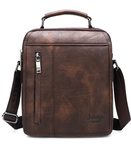 Brand Men's Messenger Shoulder Bag High Quality Fashion Split Leather Crossbody Man Bags Big Capacity For 9.7 In iPad