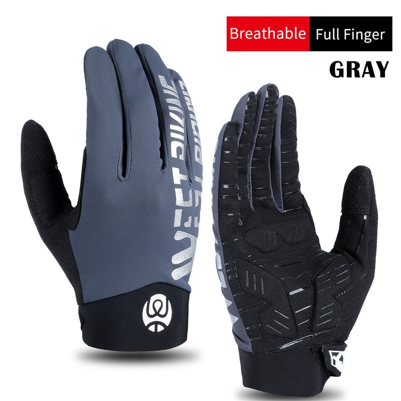 Breathable Cycling Gloves Touch Screen MTB Bike Gloves Anti-slip Reflective Sport Fitness Running Bicycle Gloves