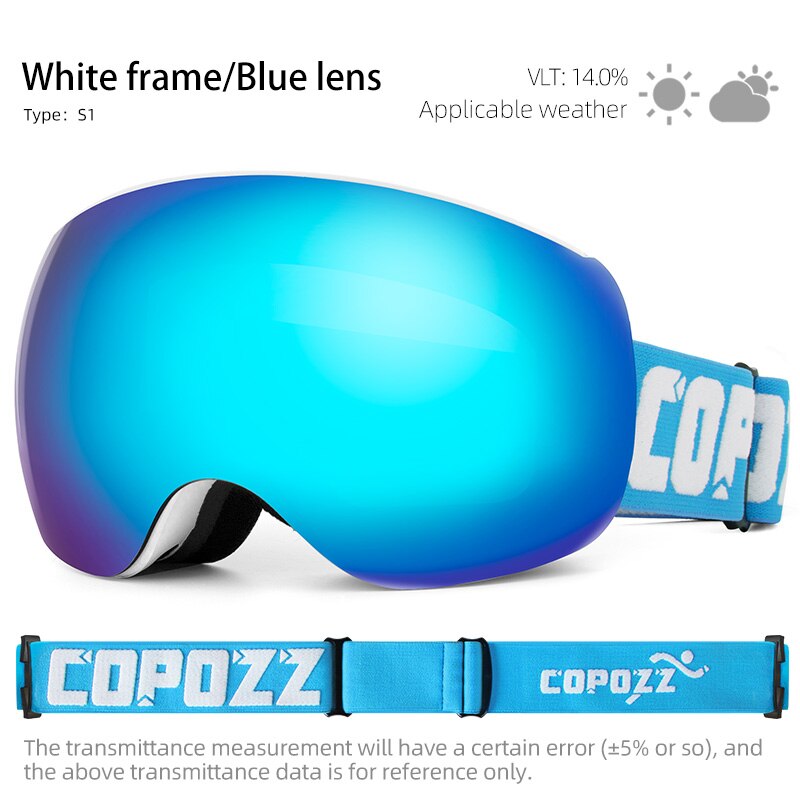 Snowboard ski goggles UV400 Protection Magnet adsorption anti-fog lens TPU ski glasses Snow Skiing Glasses big Mask