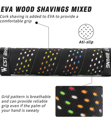 Bicycle Grips Anti-skid Ergonomic MTB BMX Handle Cover Lock-on Bike Bar Ends Handlebar Tape Wrap Cycling Accessories