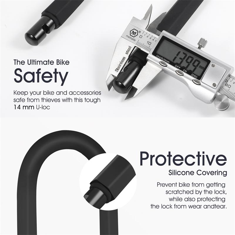 MTB Road Bicycle Lock Anti-theft Bike Cable U Lock With 2 Keys Motorcycle Scooter Security Cycling Accessories