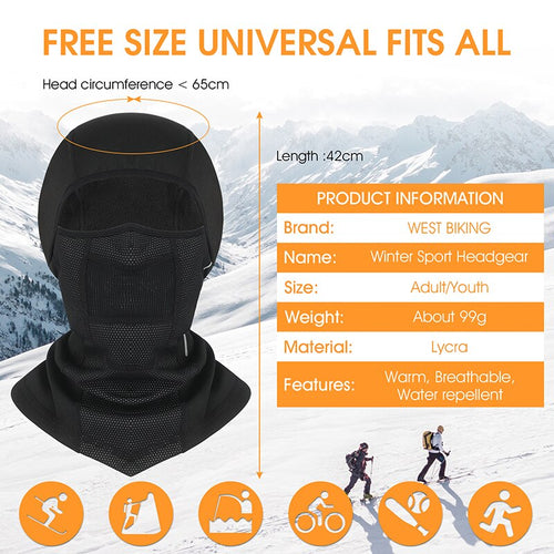 Load image into Gallery viewer, Warm Winter Cycling Cap Reflective Men Women Sport Scarf Balaclava Neck Warmer Ski Bicycle Motorcycle Running Cap Hat
