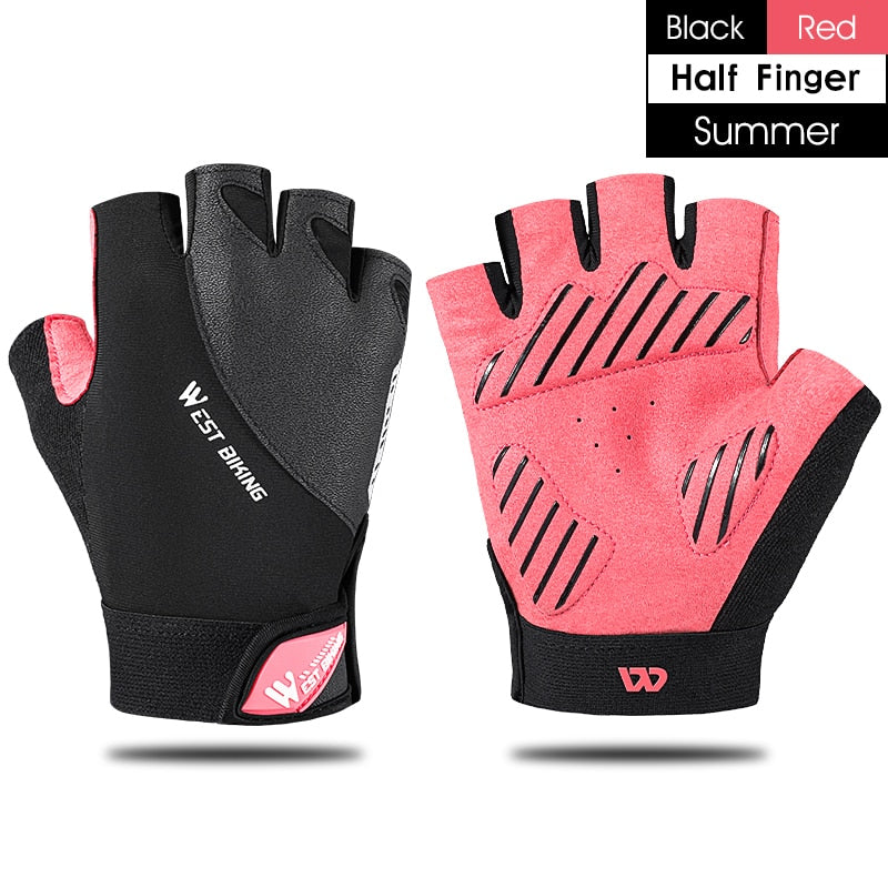 Summer Cycling Gloves Breathable Anti Slip Half Finger Sport Gloves MTB Road Bicycle Gym Fitness Men Women Gloves