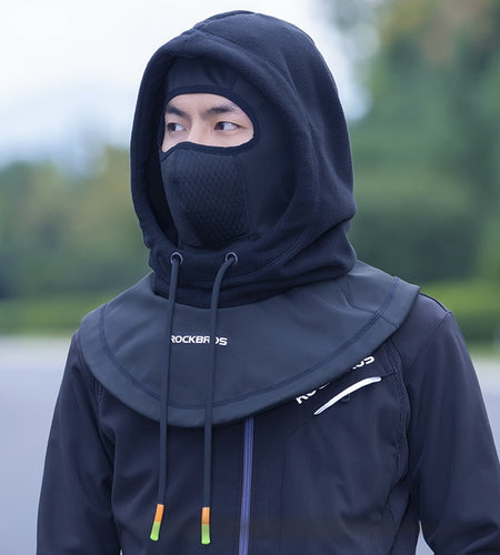 Winter Cycling Face Mask Women Men Hood Balaclava Warm Windproof Ski Mask Fleece Double Layer Motorcycle Scooter Mask