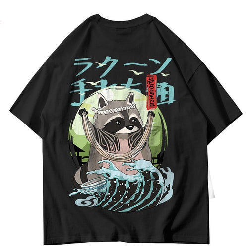 Load image into Gallery viewer, Raccoon T Shirt Normal Short Plaid New Coming O Neck Sweden Tees Design Tops Shirts for Men April FOOL DAY Clothes
