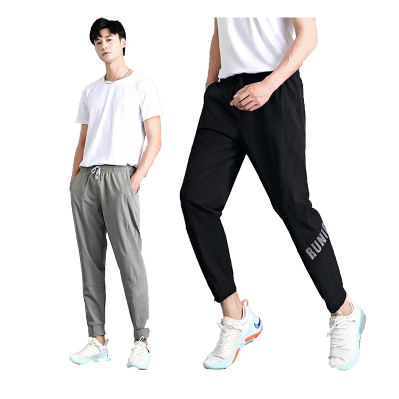 5XL Plus Size Men Casual Pants Running Fitness Sports Elasticity Breathable Thin Slim Fit Sweatpants Exercises Full Length