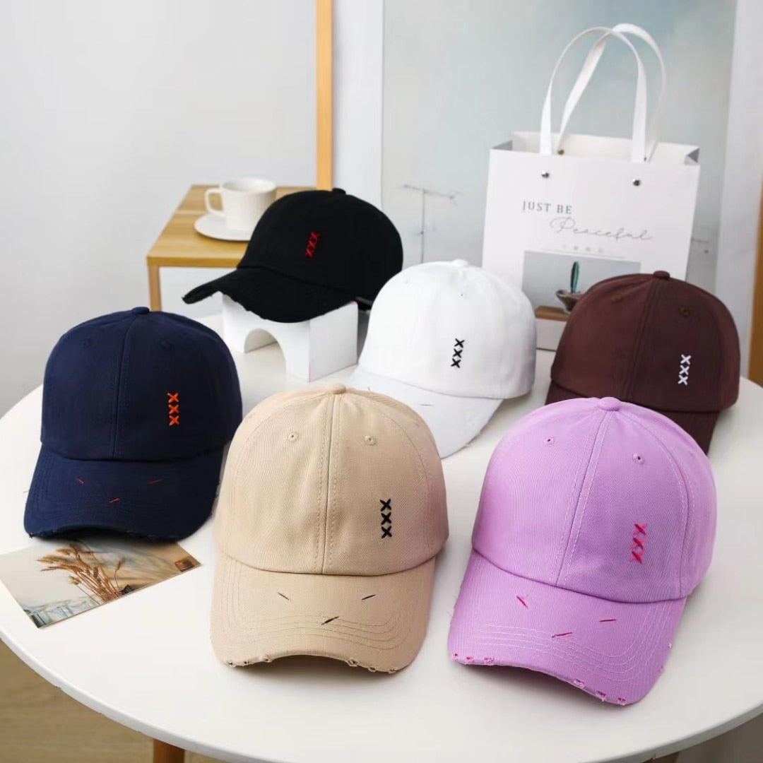 Fashion Unisex Baseball Cap Kpop Style XXX Embroidery Cap For Men Women High Quality Outdoor Couples Streetwear Sports Hat