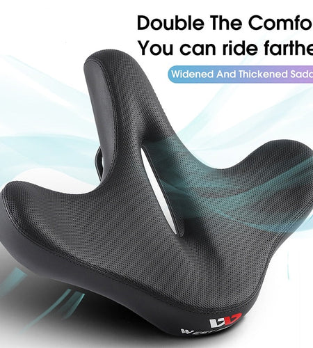 Oversize Bicycle Saddle With Taillights Ergonomic Widen Cushion MTB E-Bike Saddle Breathable Shockproof Cycling Seat