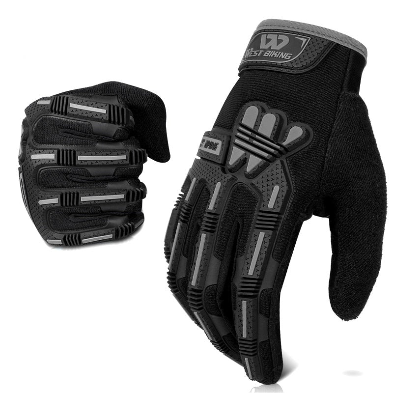 Full Finger Bike Gloves Shockproof Sport Military Tactical Gloves Motorcycle MTB Bicycle Touch Screen Cycling Gloves