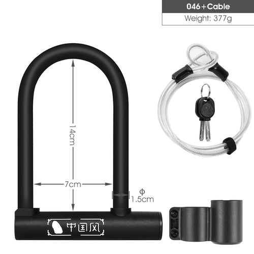 Load image into Gallery viewer, Bicycle U Lock MTB Road Bike Padlock 2 Keys Anti-theft Safety Motorcycle Scooter Cycling Lock Bicycle Accessories
