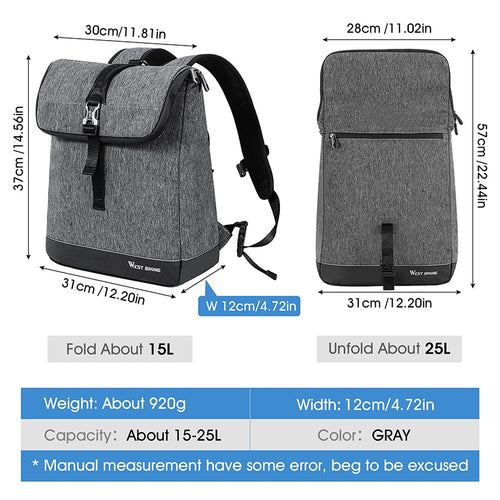 Load image into Gallery viewer, 25L Multifunction Bike Bag MTB Road Bicycle Rack Rear Pannier Bags Laptop Backpack Travel Sports Cycling Accessories
