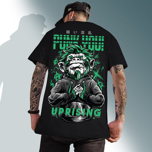 Load image into Gallery viewer, short T SHIRT Hip-hop personality revolts against monkey short-sleeved T-shirt street Japanese European and American trends
