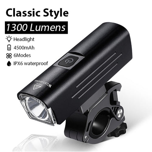 Load image into Gallery viewer, 3000 Lumen Bike Light 3 LED 5200mAh USB Rechargeable MTB Front Rear Lamp Waterproof Flashlight With 2 Brackets
