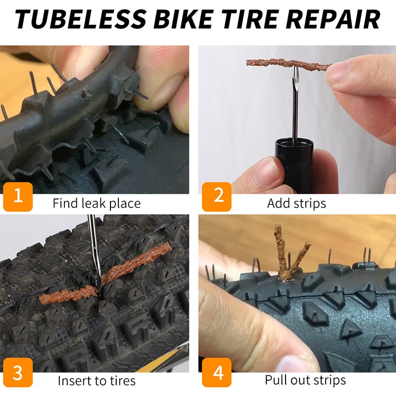 Mini Portable Bike Tire Repair Tool Tubeless Tyre Quick Repair Strip Tools Kits MTB Bicycle Cycling Accessories