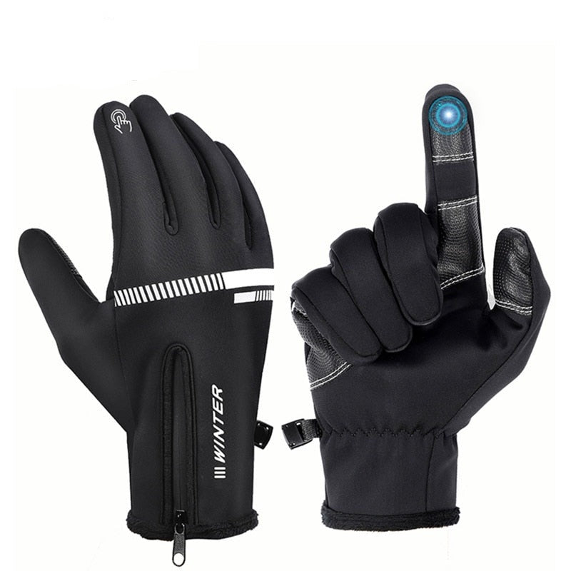 Cycling Gloves Winter Fleece Thermal MTB Bike Gloves Touch Screen Outdoor Camping Hiking Motorcycle Bicycle Gloves