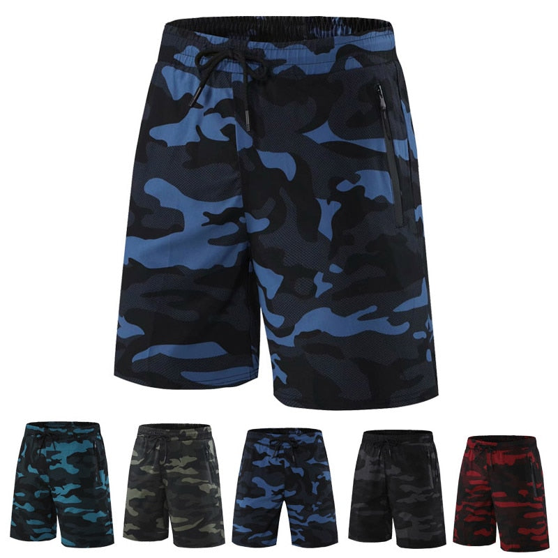 Summer New Fitness Shorts Fashion Breathable Quick-drying Gyms Bodybuilding Joggers Shorts Slim Fit Shorts Camouflage Sweatpants