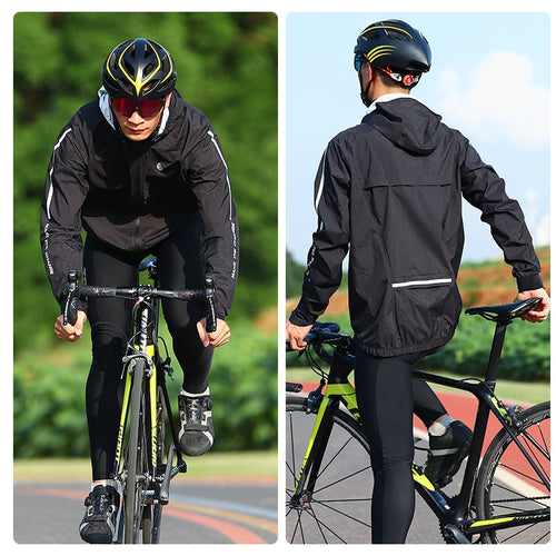 Load image into Gallery viewer, Waterproof Windproof Men Cycling Jacket MTB Bicycle Jacket Reflective Sport Raincoat Windbreaker Long Sleeve Jersey
