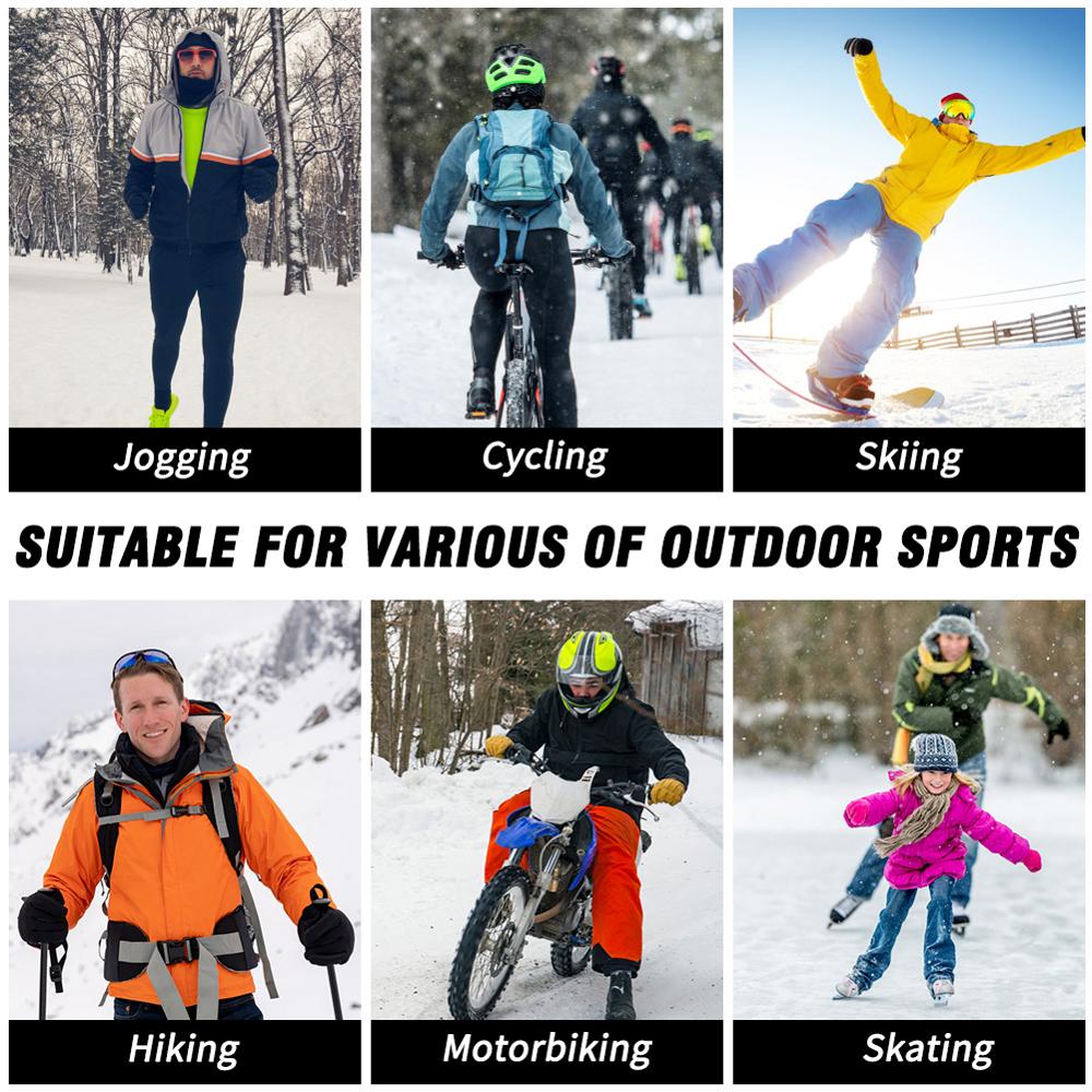 Winter Cycling Half Face Mask Breathable Warm Sports Headwear Reflective 3D Printed Bike Headband Protection Scarf