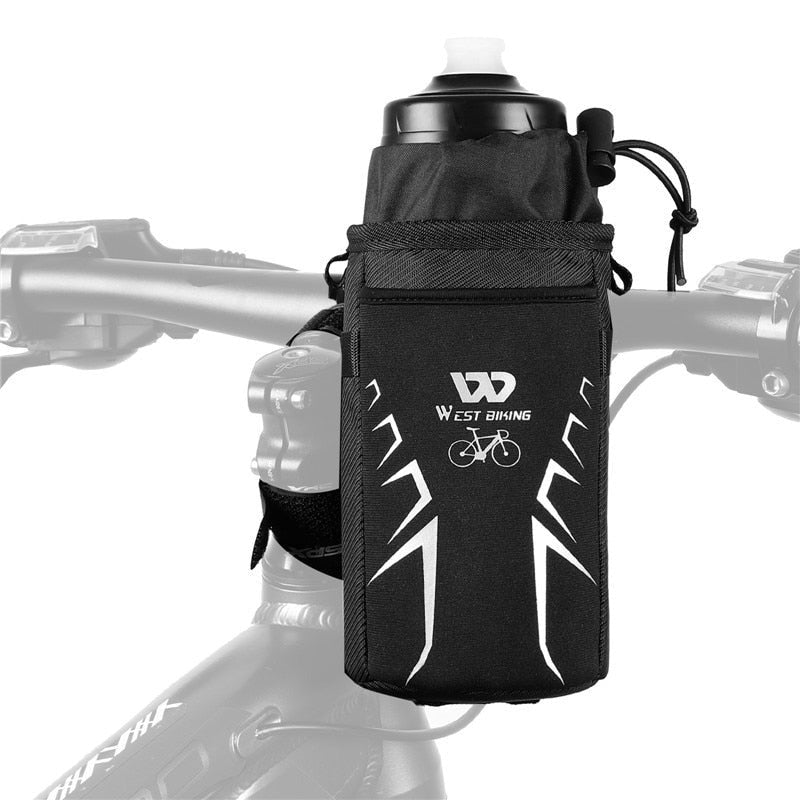 Bicycle Bag Insulated Water Bottle Container Drawstring Kettle Cup Holder Cycling Reflective Portable Bicycle Bag