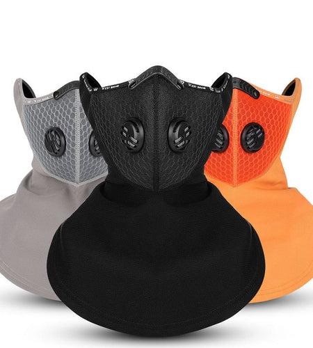 Sport Cycling Headwear Winter Balaclava Face Cover With Activated Carbon Filter Ski Motorcycle Fleece Head Cap Hat