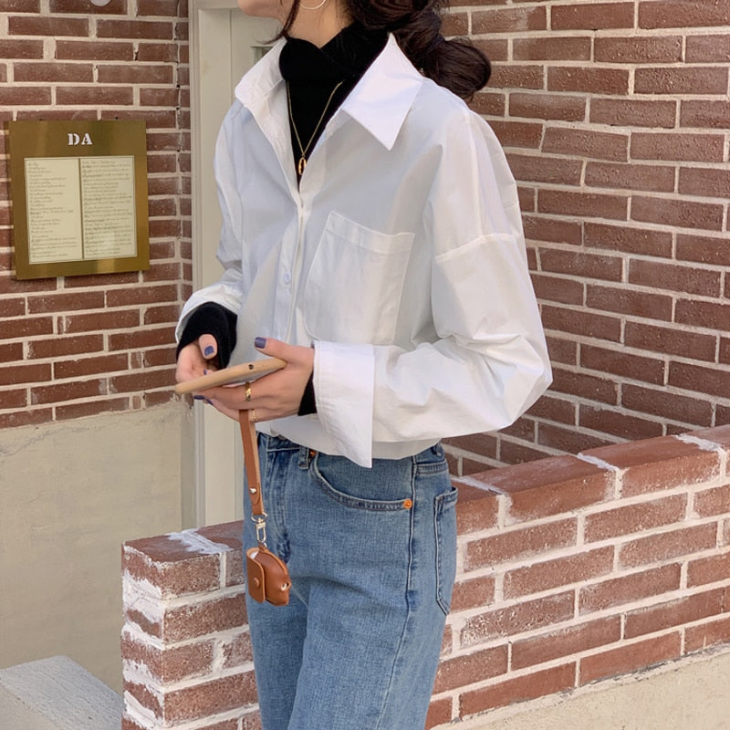 High Quality Women Shirt Fashion Elegant Office Ladies Blouse Long Sleeve Loose Korean Harajuku Spring Female Long Tops