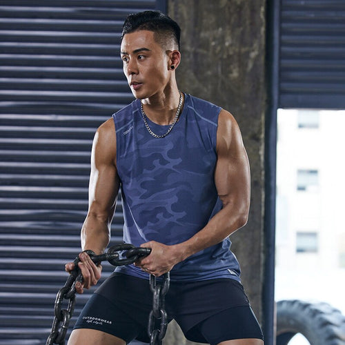 Load image into Gallery viewer, Gym Clothes Men Sport Suits Running Sets Compression Fitness T-shirts Quick Drying Sportswear Sets Jogger Vest+Shorts
