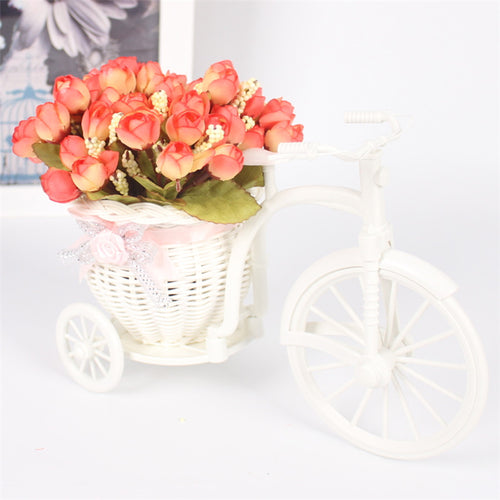 Load image into Gallery viewer, 17 Style Flower Decoration with Rattan Vase-home accent-wanahavit-A orange-wanahavit
