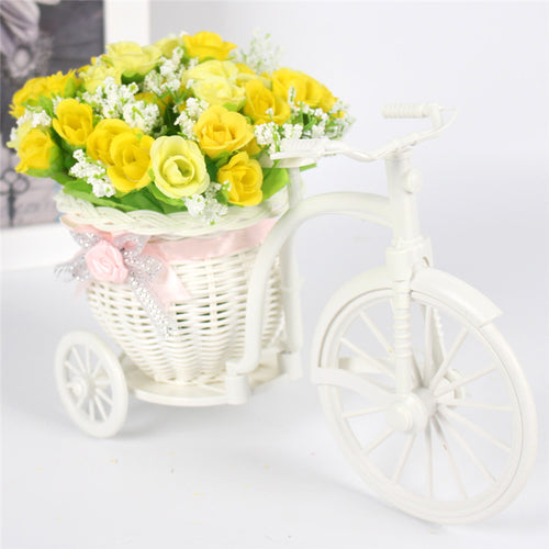 Load image into Gallery viewer, 17 Style Flower Decoration with Rattan Vase-home accent-wanahavit-C yellow-wanahavit
