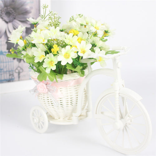 Load image into Gallery viewer, 17 Style Flower Decoration with Rattan Vase-home accent-wanahavit-B white-wanahavit
