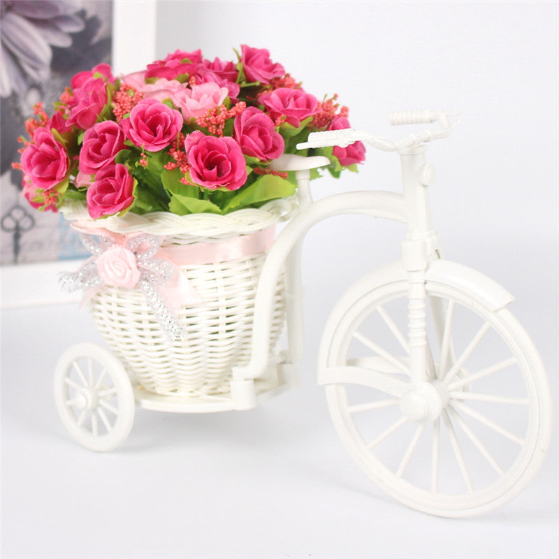 17 Style Flower Decoration with Rattan Vase-home accent-wanahavit-C pink-wanahavit