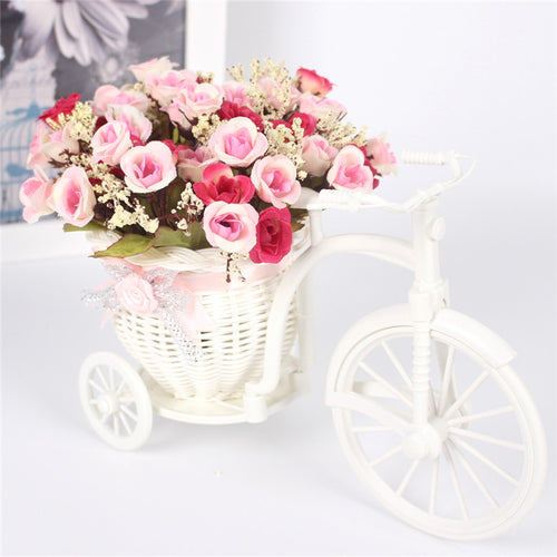Load image into Gallery viewer, 17 Style Flower Decoration with Rattan Vase-home accent-wanahavit-C light pink-wanahavit

