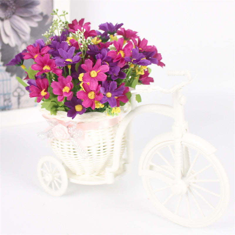 17 Style Flower Decoration with Rattan Vase-home accent-wanahavit-B purple-wanahavit
