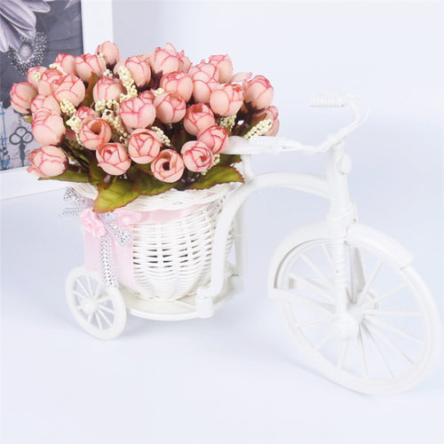 Load image into Gallery viewer, 17 Style Flower Decoration with Rattan Vase-home accent-wanahavit-A light pink-wanahavit
